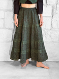 'Nomad' Long Skirt - Green