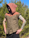 'Hooded Doublet' - Green/STN Brown