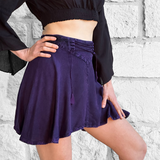 'Short Pixie Fairy Skirt' Embroidered Rayon - Purple