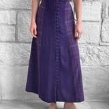 'Long Plaid Skirt' Renaissance Festival - Dark Purple