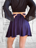 'Short Pixie Fairy Skirt' Embroidered Rayon - Purple