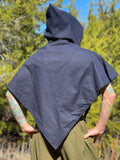 'Hooded Cowl' Viking Medieval - Dark Blue/Black