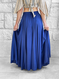 'Sadie' Long Flowing Skirt - Rayon Blue