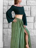 'Pixie Shirt' - Dark Green