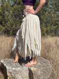 'Petal' Long Renaissance/Pirate Skirt - Cream