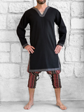 'Viking Shirt' Long Sleeves Medieval - Black